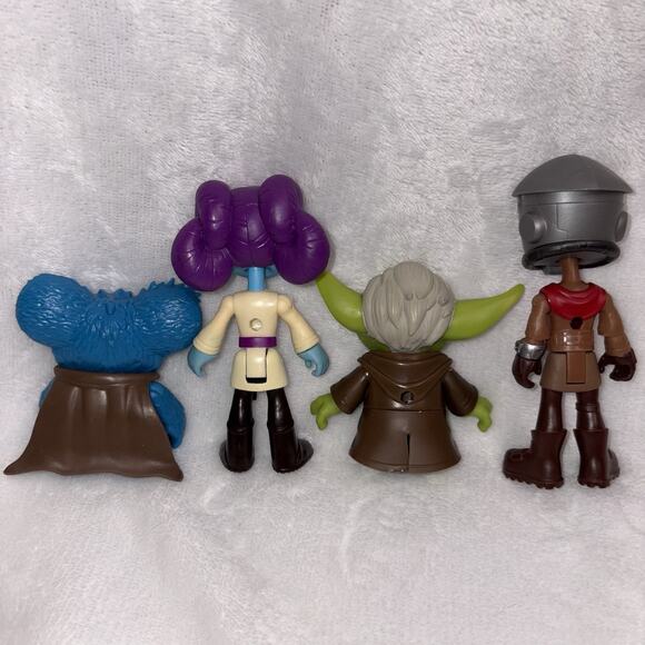 Star Wars Young Jedi Adventures Jedi Hero Collection Toy Figures Yoda Lot Of 4 - Picture 5 of 7
